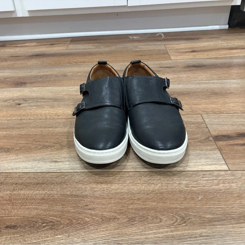 Brothers United Men's Leather Luxury Double Monk Slip-On Sneaker